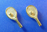 Ohrstecker Tennisschläger mit Ball